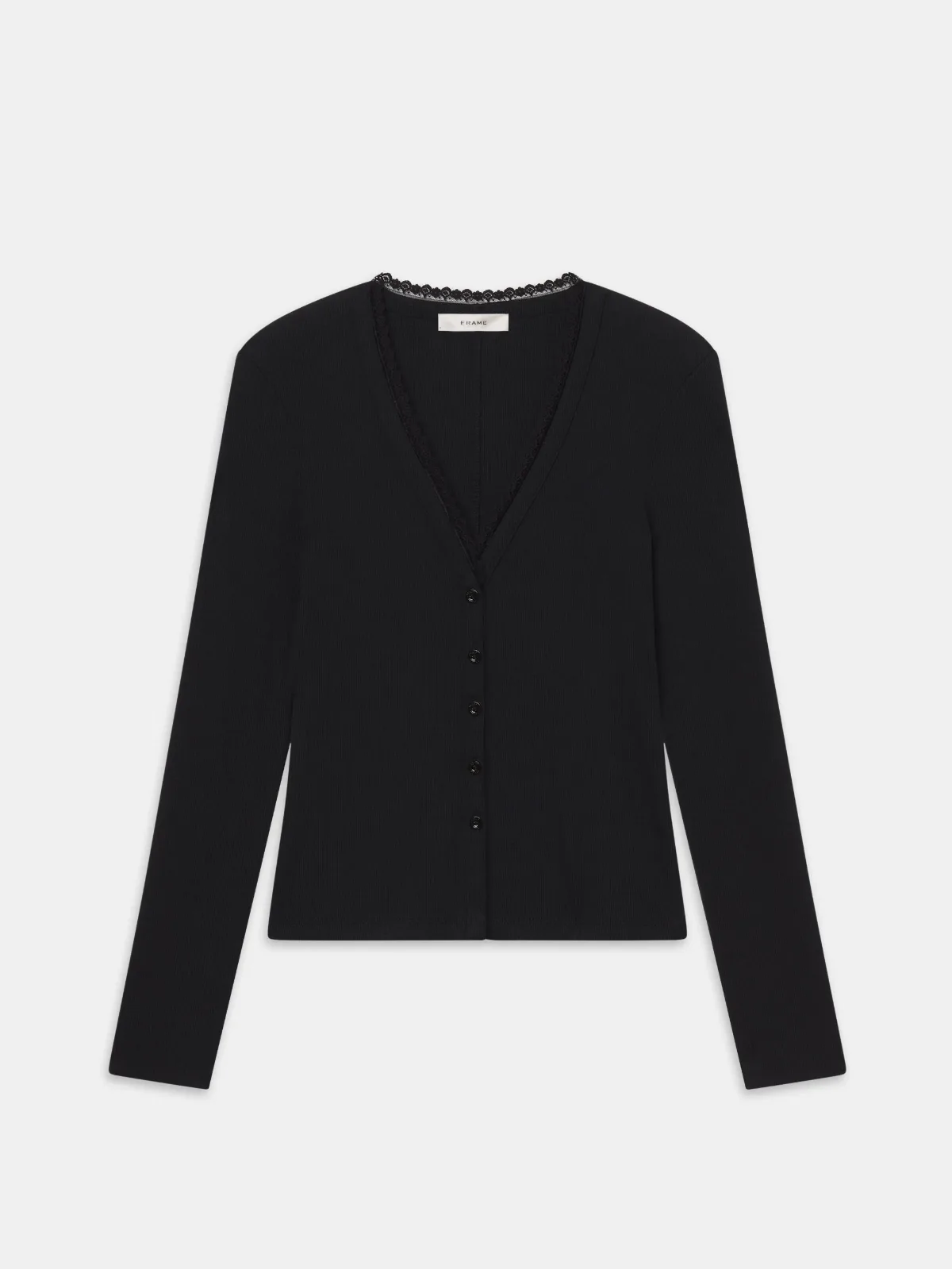 The Rib Trim Cardi Top