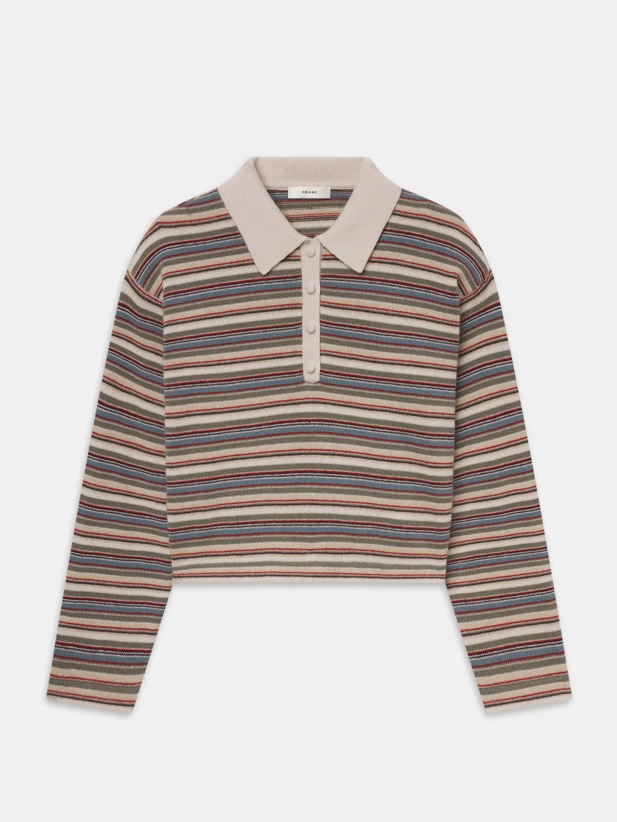 The Quad Polo Sky Blue Multi Stripe