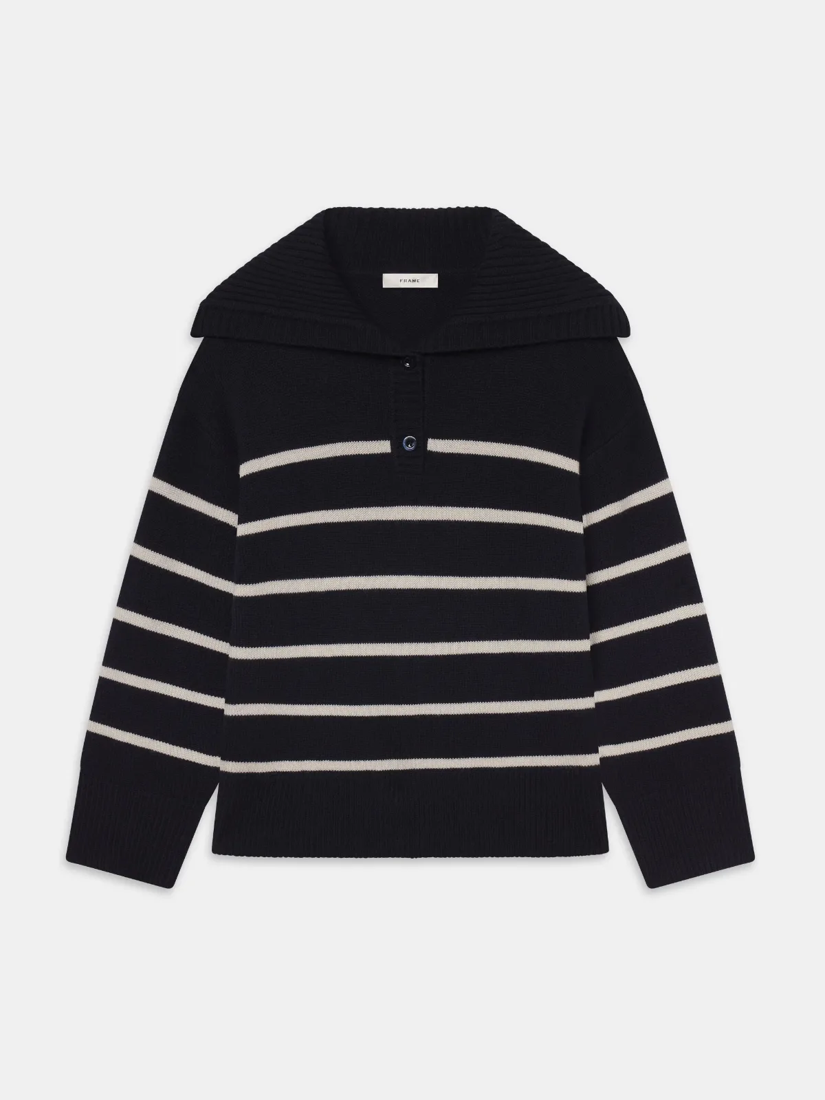 The Cashmere Sailor Sweater Navy Stripe