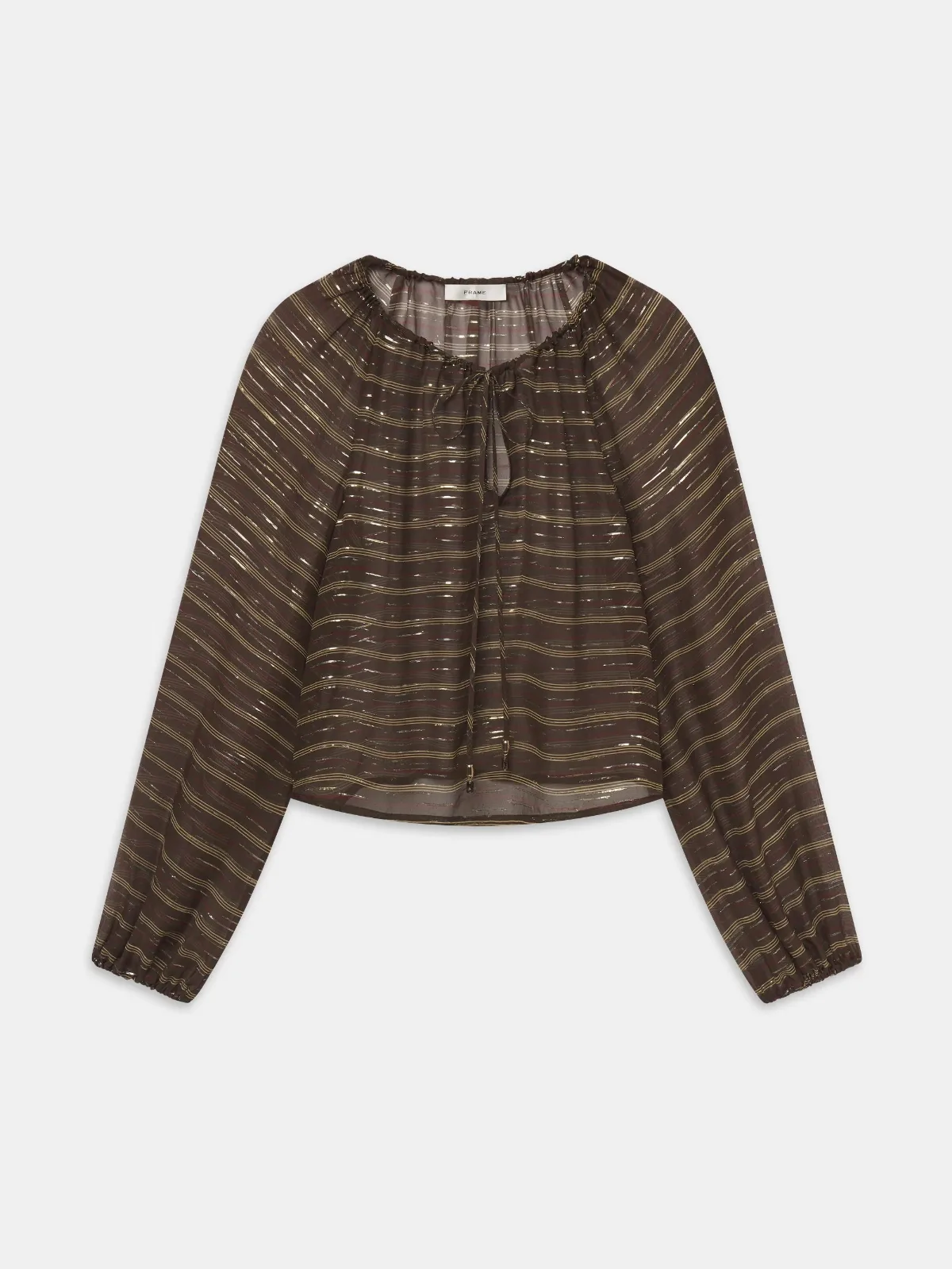 The Balloon Blouse Top Oakwood Multi by FRAME