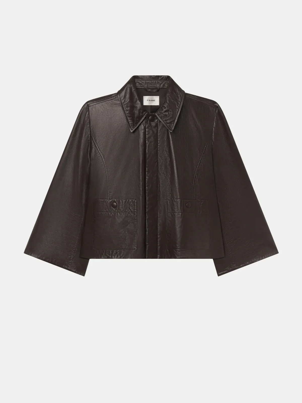 The Paper Leather Swing Jacket by FRAME