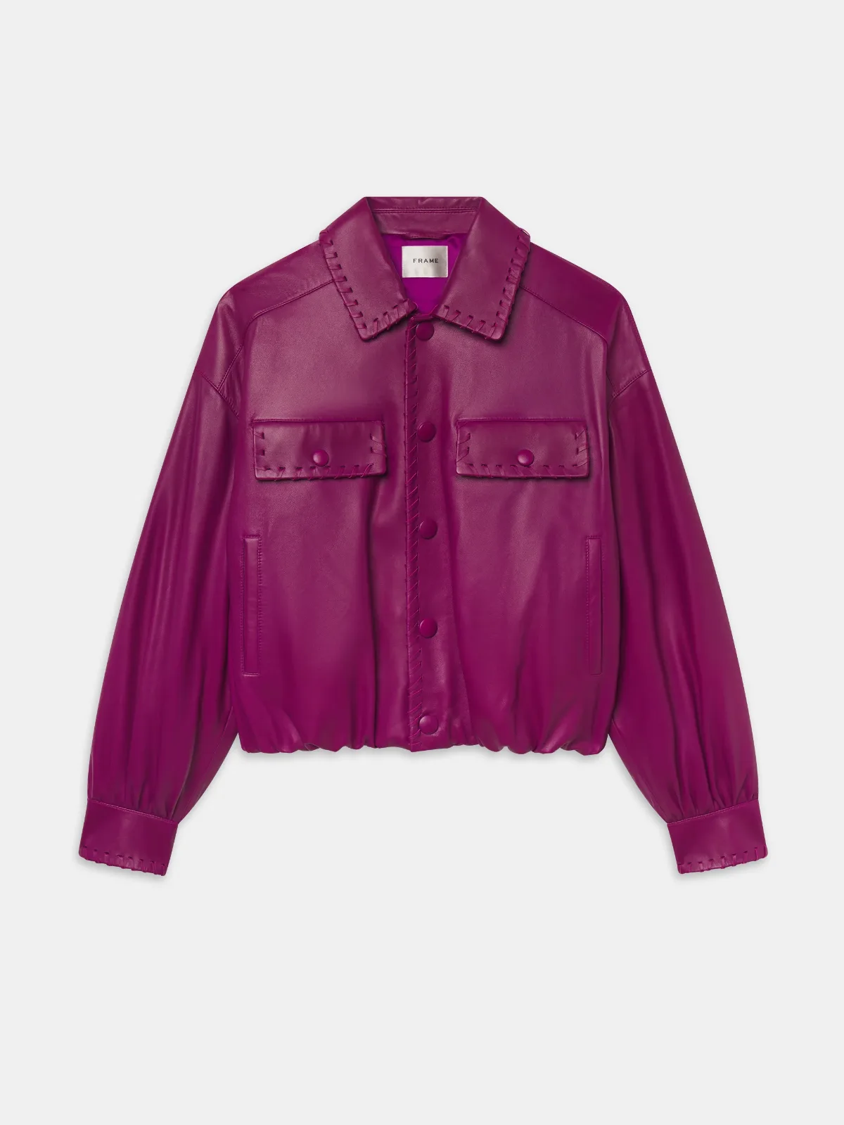 The Leather Bubble Jacket by FRAME