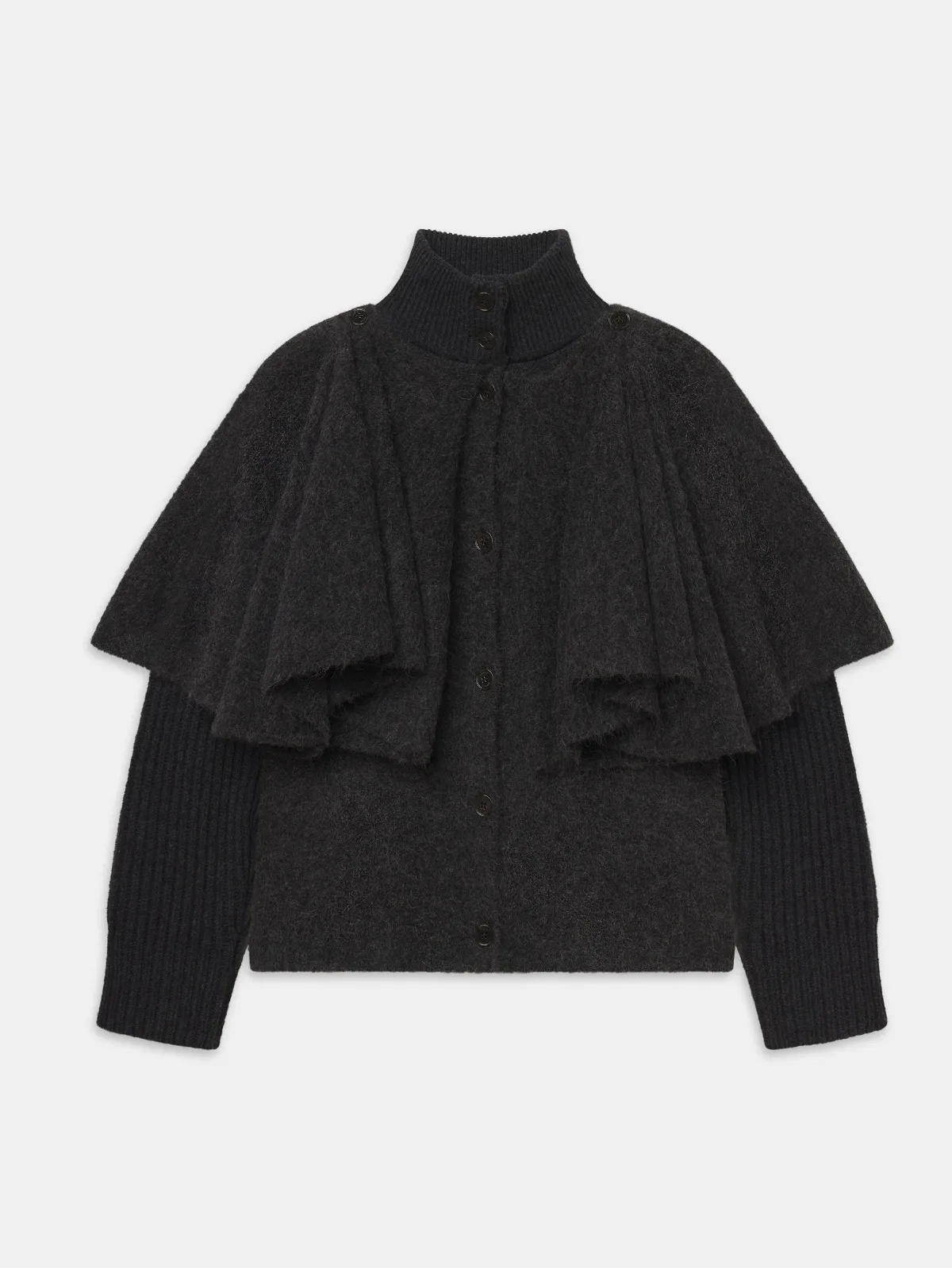 The Wrap Cape Coat Grey by FRAME