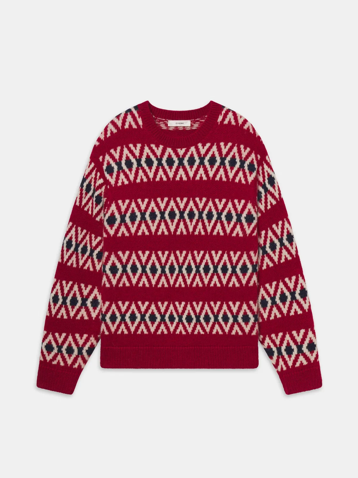 The Oversized Sweater Currant Fairisle by FRAME