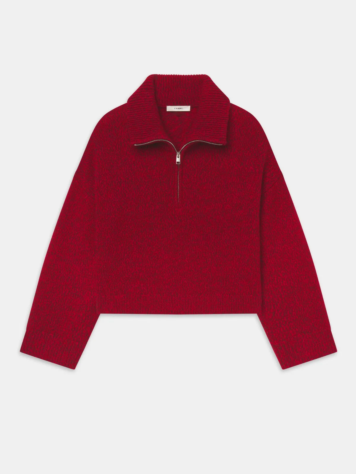 The Half Zip Marled Sweater Paprika by FRAME