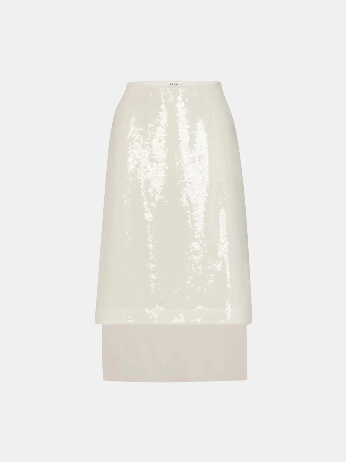 The Sequin Starlight Skirt Cream by FRAME