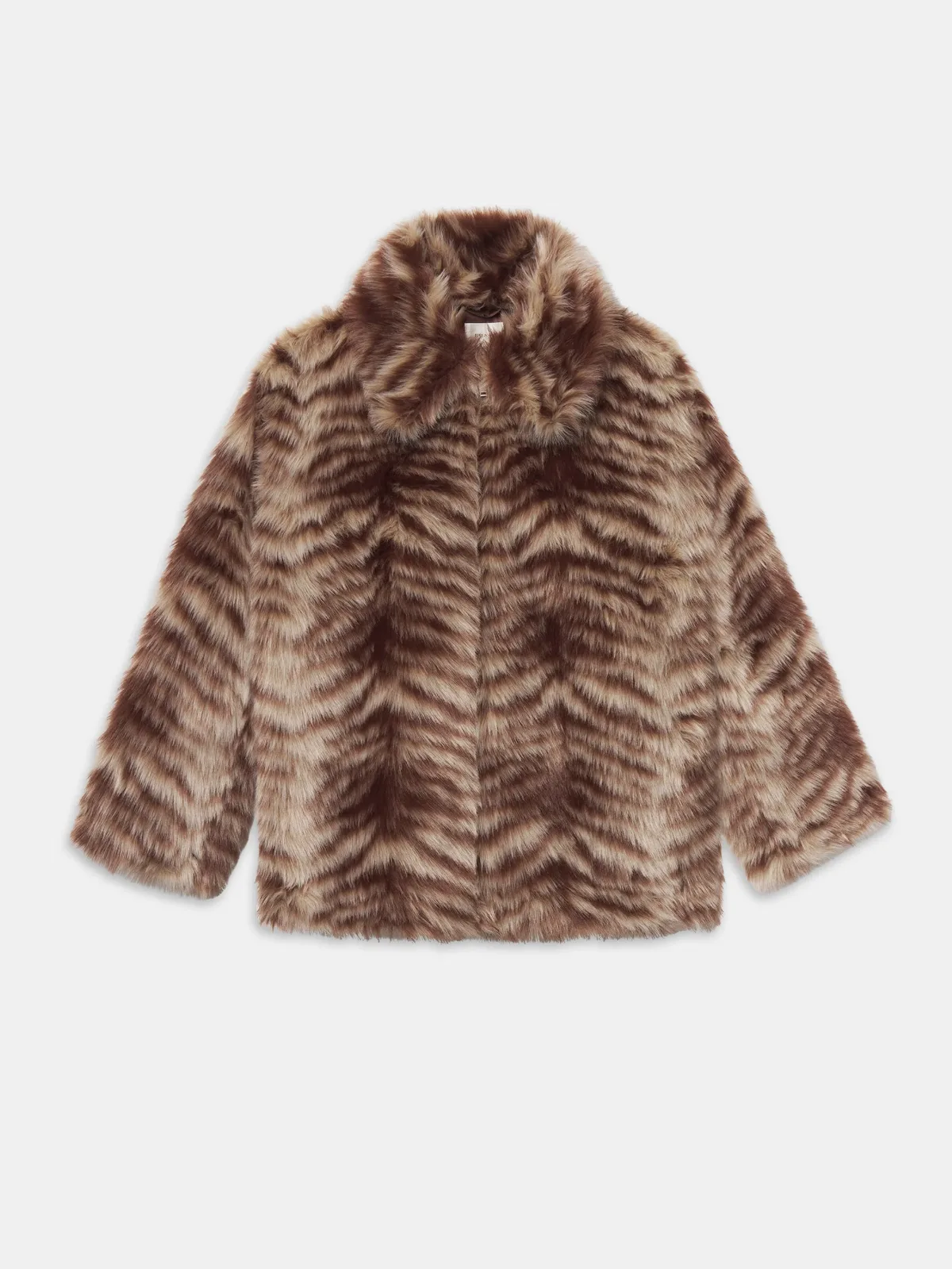 The Alpine Chevron Coat Taupe Multi by FRAME