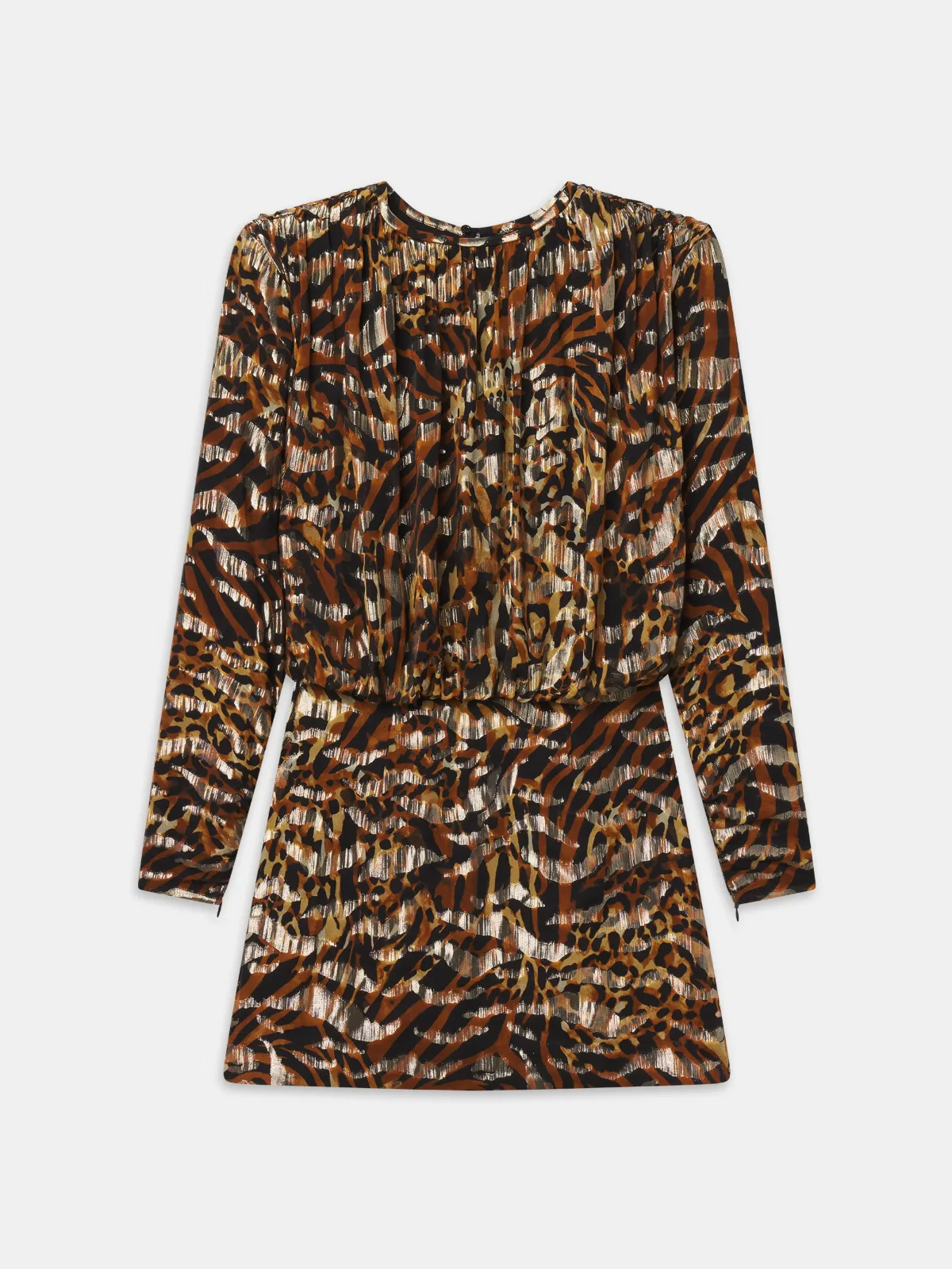 The Pleated Bubble Dress Abstract Leopard