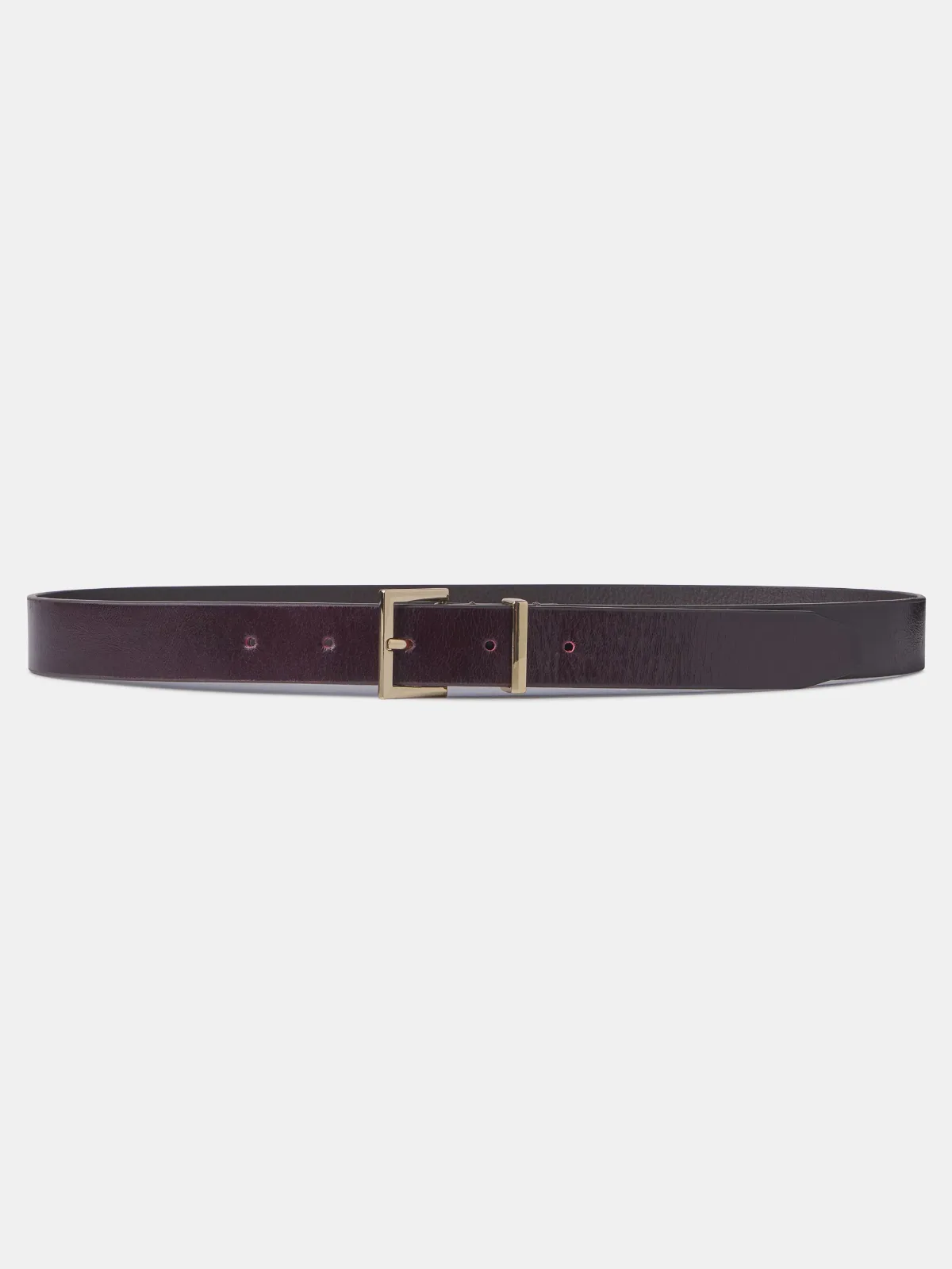 The Patent Square Buckle Belt Deep Garnet by FRAME