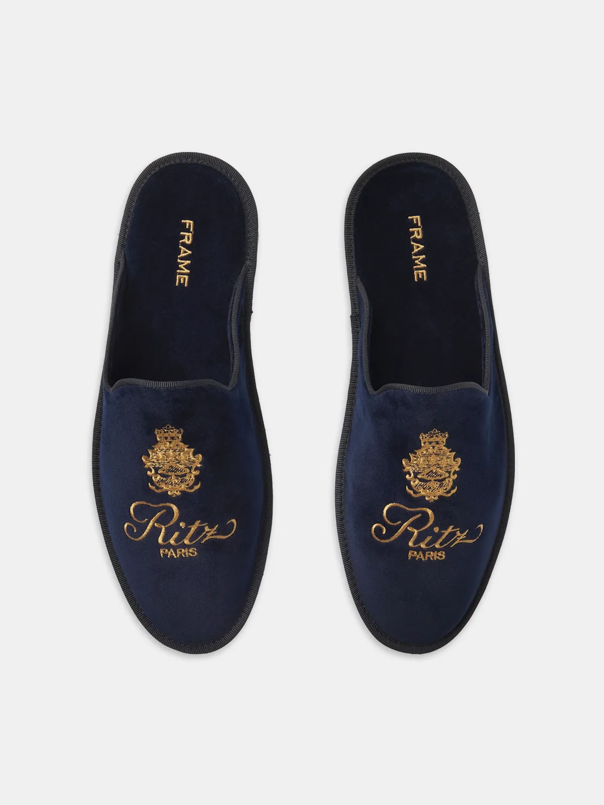 The Ritz Velvet Slippers by FRAME
