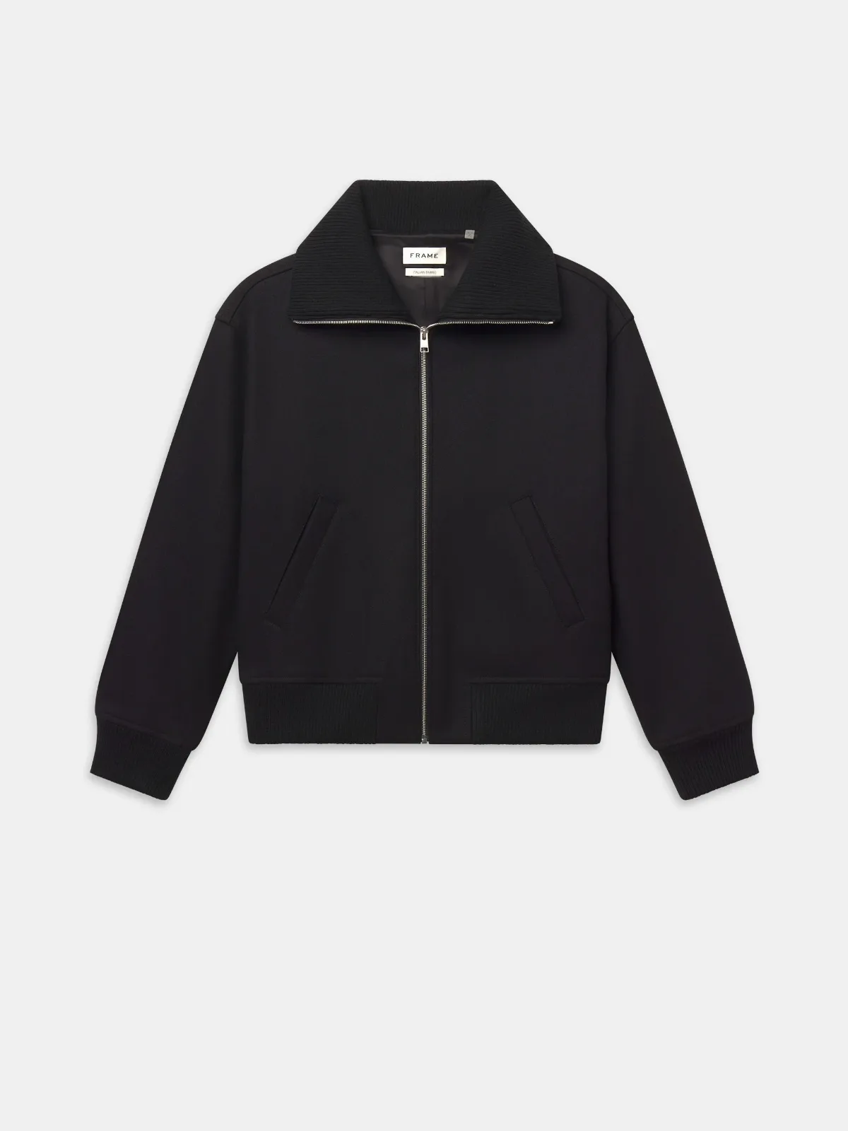 Rib Collar Wool Jacket