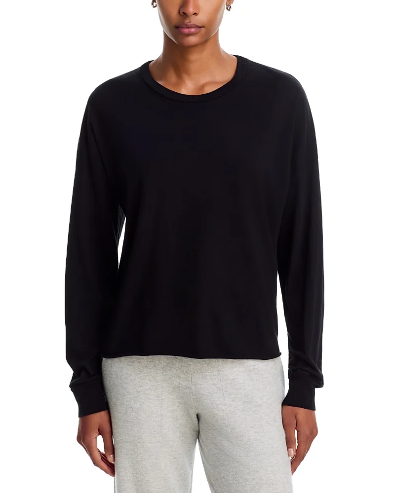Emma Long Sleeve Cropped Cotton Tee