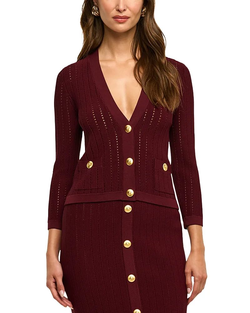 Irvin Pointelle Cropped Cardigan