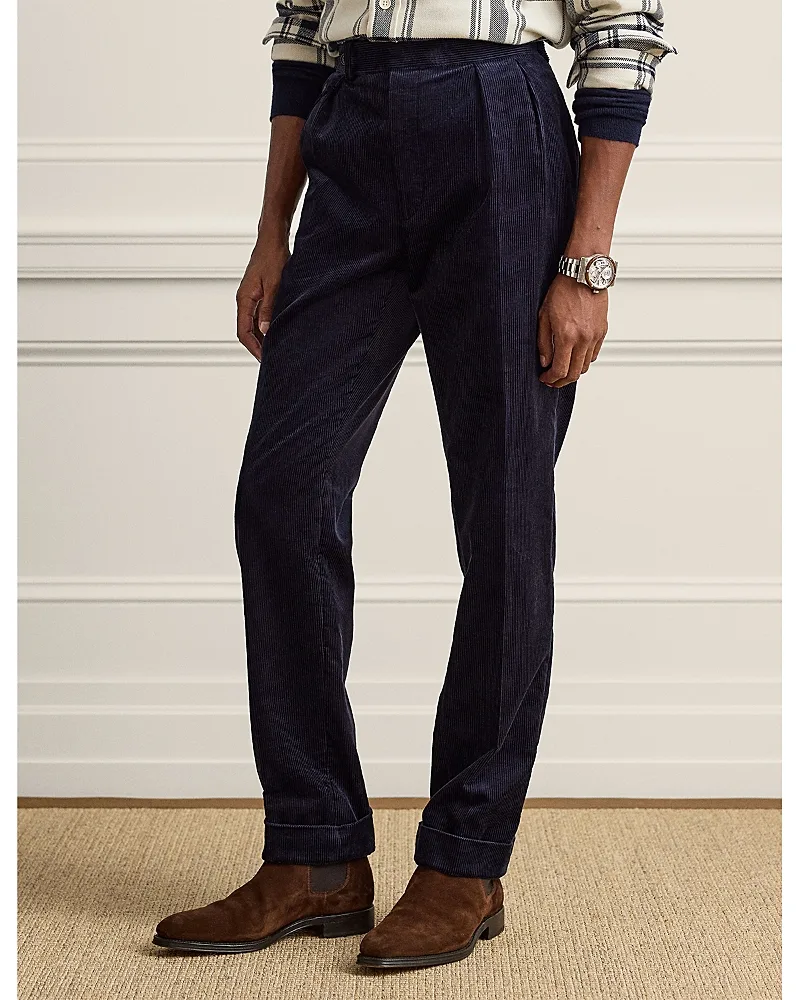 Purple Label Hand Tailored Corduroy Regular Fit Pants