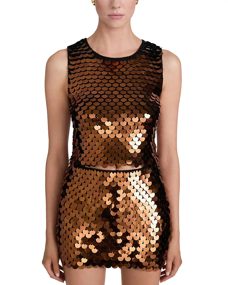 The Paillette Embellished Wool Tank