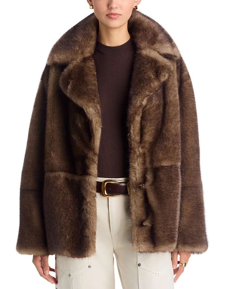 Silena Faux Fur Belted Jacket