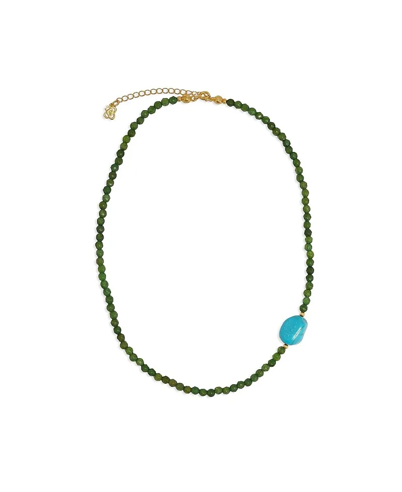 Felice Jade and Turquoise Beaded Necklace