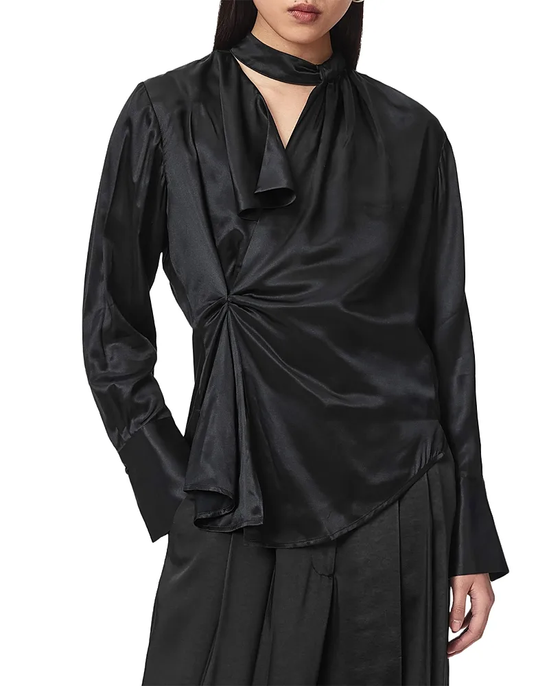 Zellie Gathered Asymmetric Top