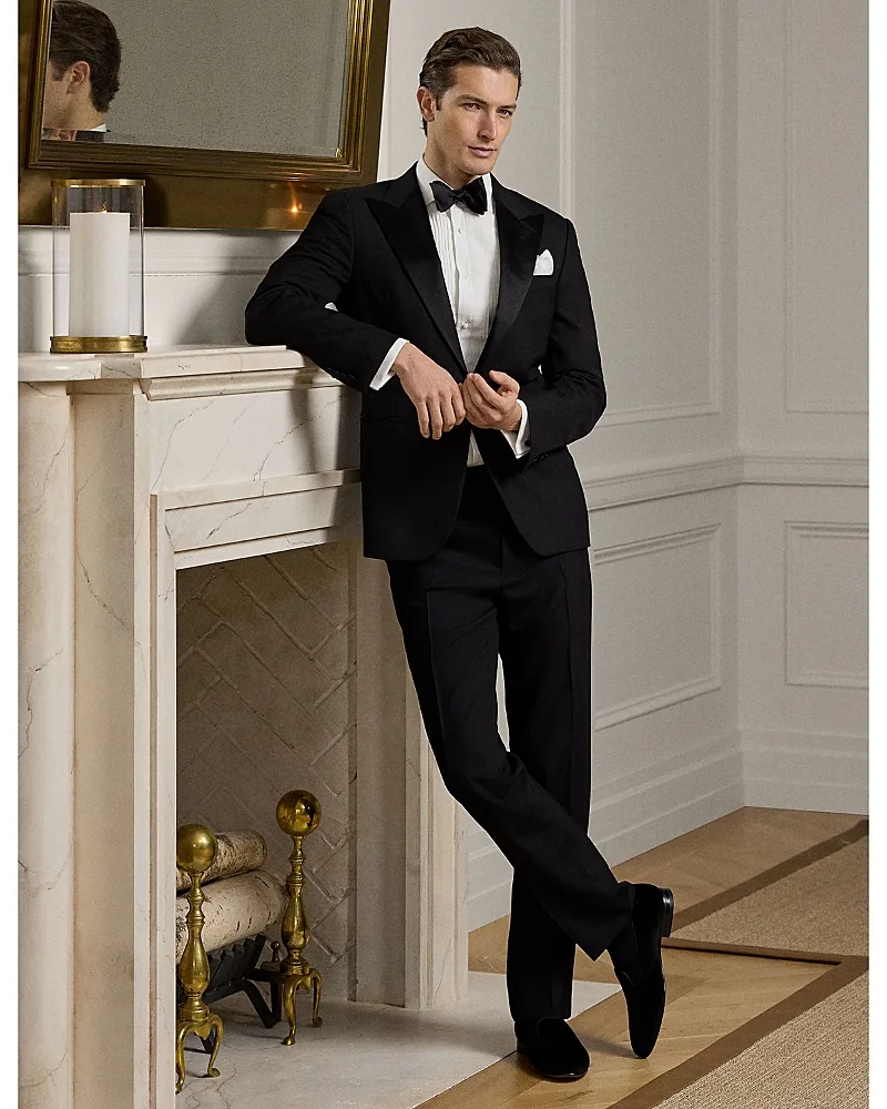 Purple Label Hand Tailored Wool Regular Fit Peak Tuxedo