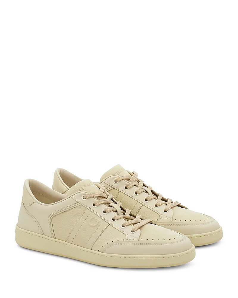 Gancini Leather Sneakers by Ferragamo