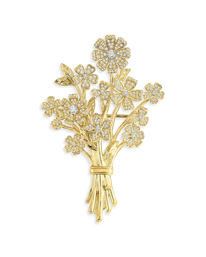 Crystal Wildflower Brooch