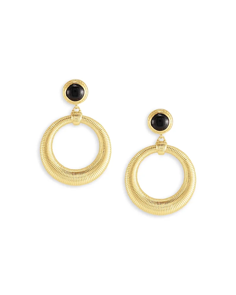 Safari Black Onyx Open Drop Earrings by Anabel Aram