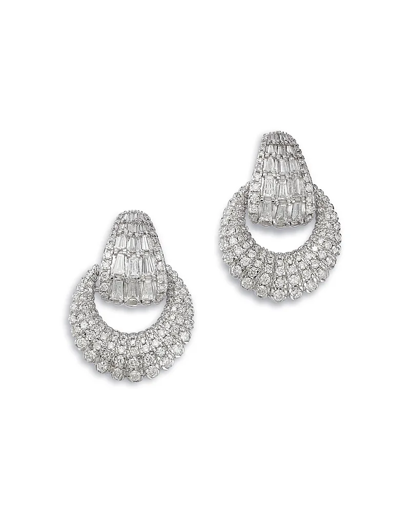Diamond Pave Doorknocker Drop Earrings in 14K White Gold, 2.0 Tcw by Bloomingdales Fine Collection