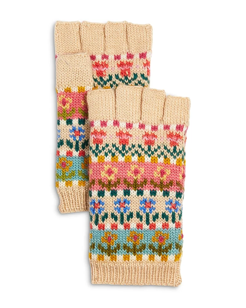 Tulip Wool Fingerless Gloves by French Knot