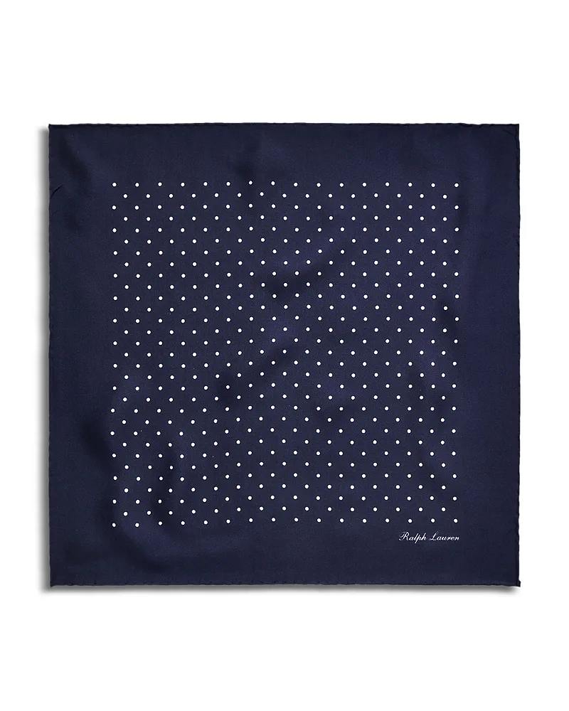 Purple Label Polka Dot Silk Foulard Pocket Square by Ralph Lauren