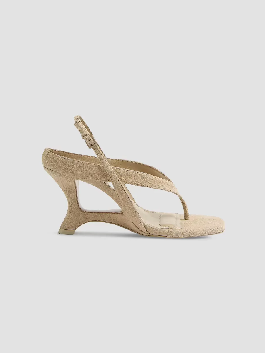 Darya 80MM Suede Wedge Sandals by SIMKHAI