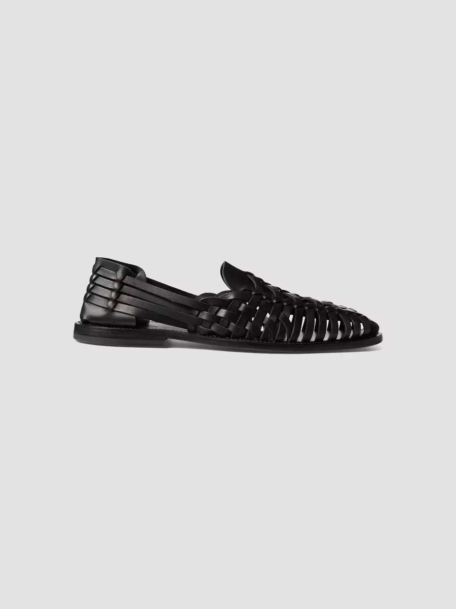 Purple Label Leather Huarache Loafers by Ralph Lauren
