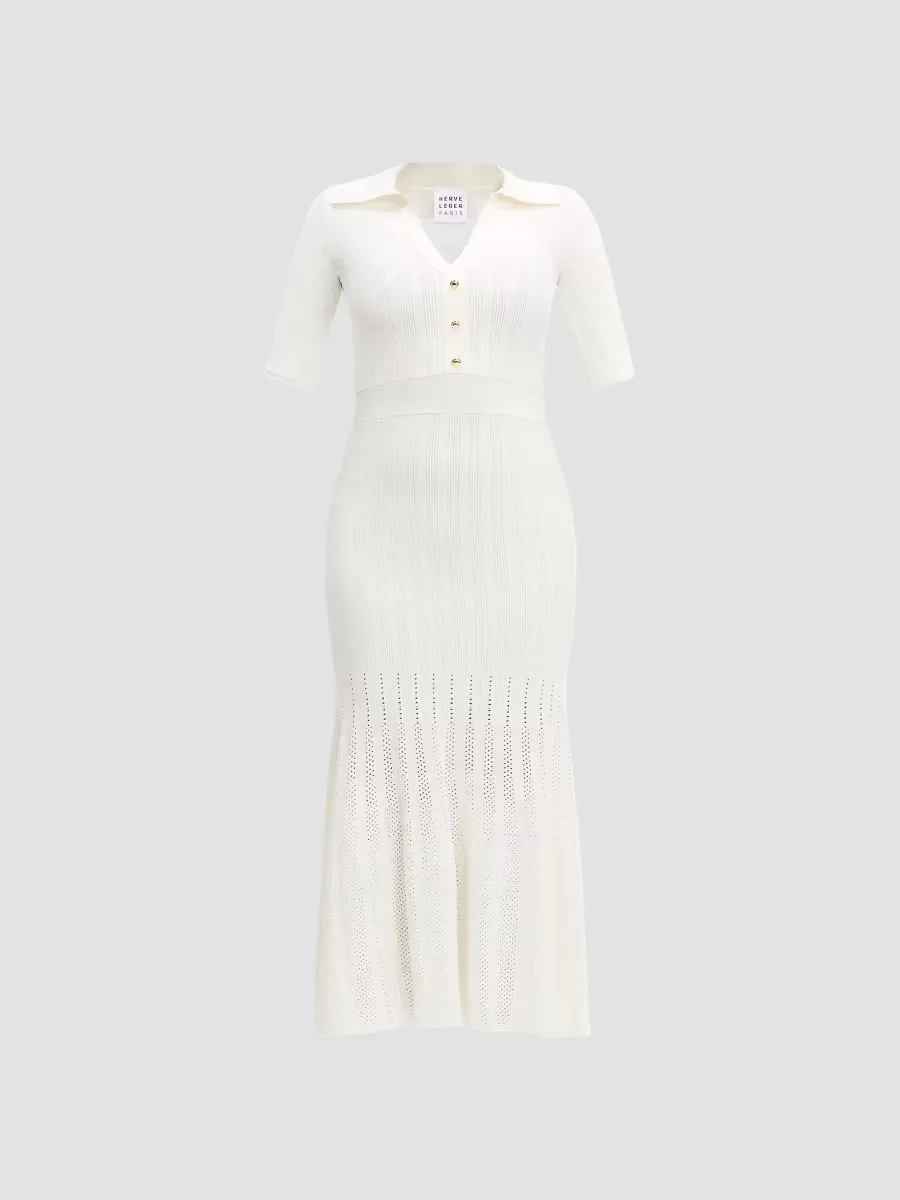 Adele Rib-Knit Midi-Dress