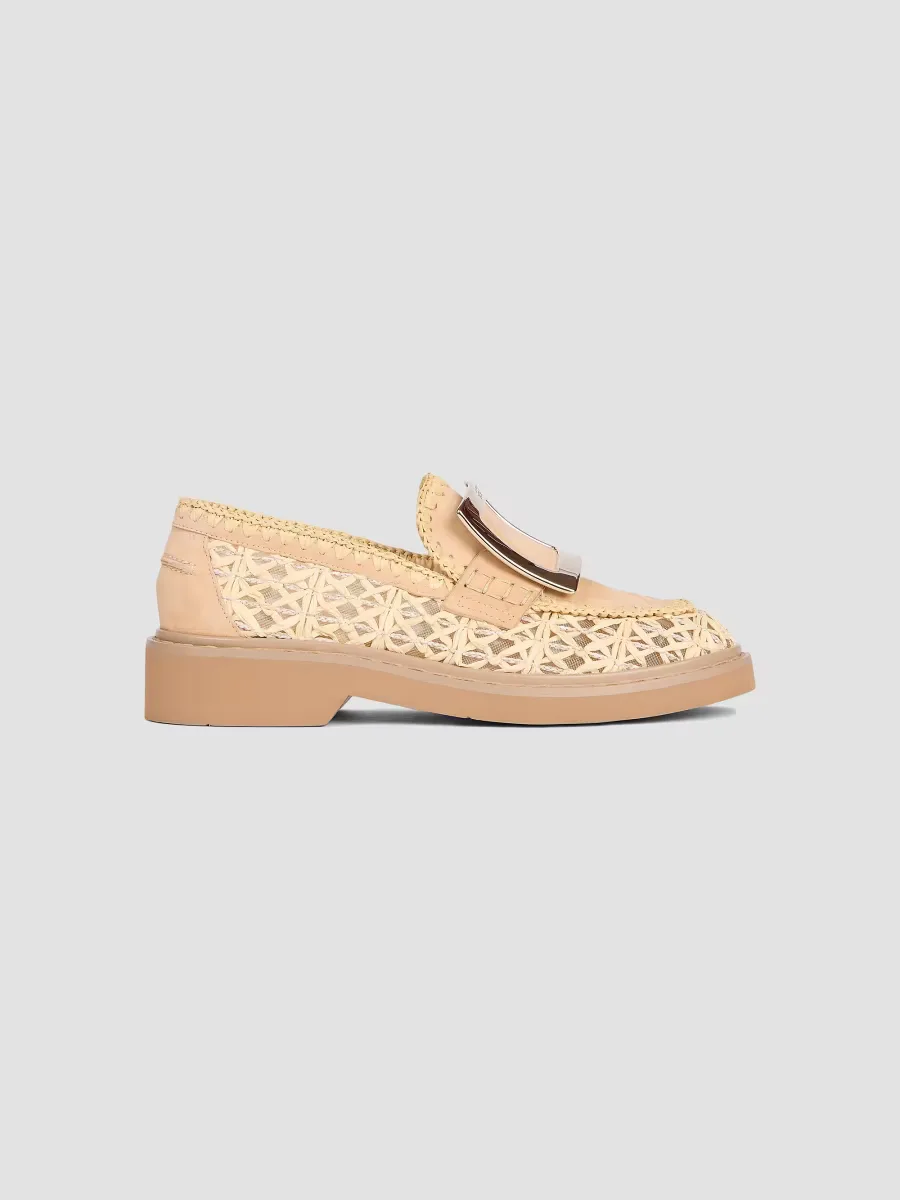 Viv Rangers 25MM Braided Raffia Loafers by Roger Vivier