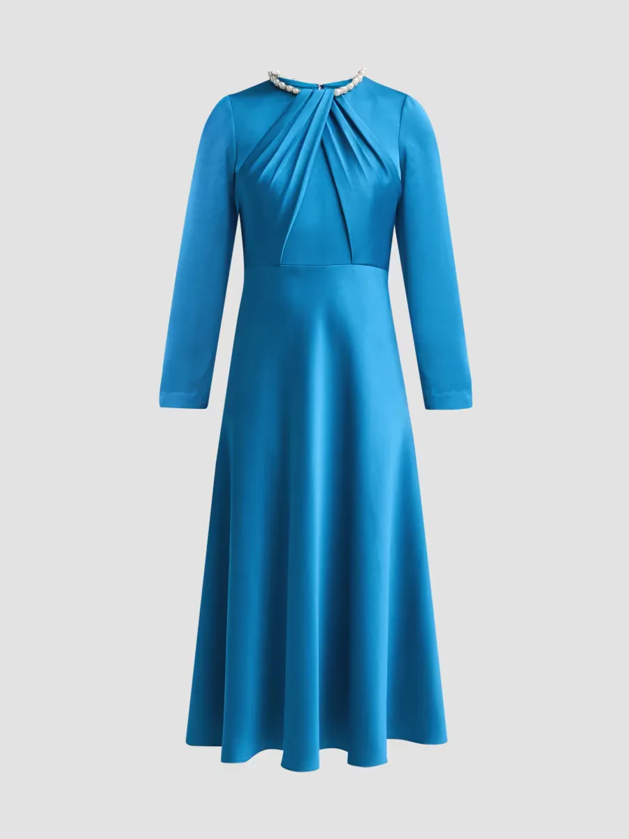 Teri Jon by Rickie Freeman Crepe Cocktail Midi Dress