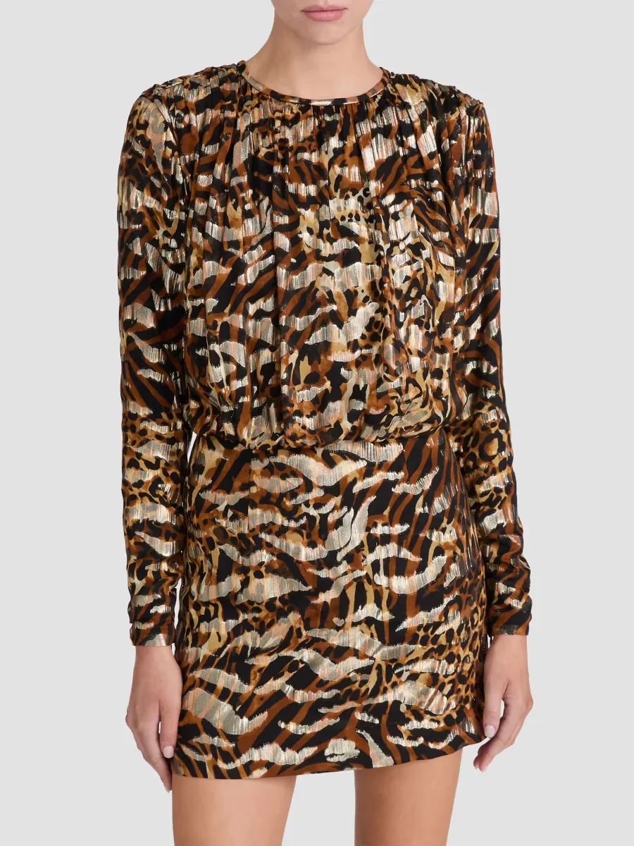 The Pleated Bubble Mini Dress