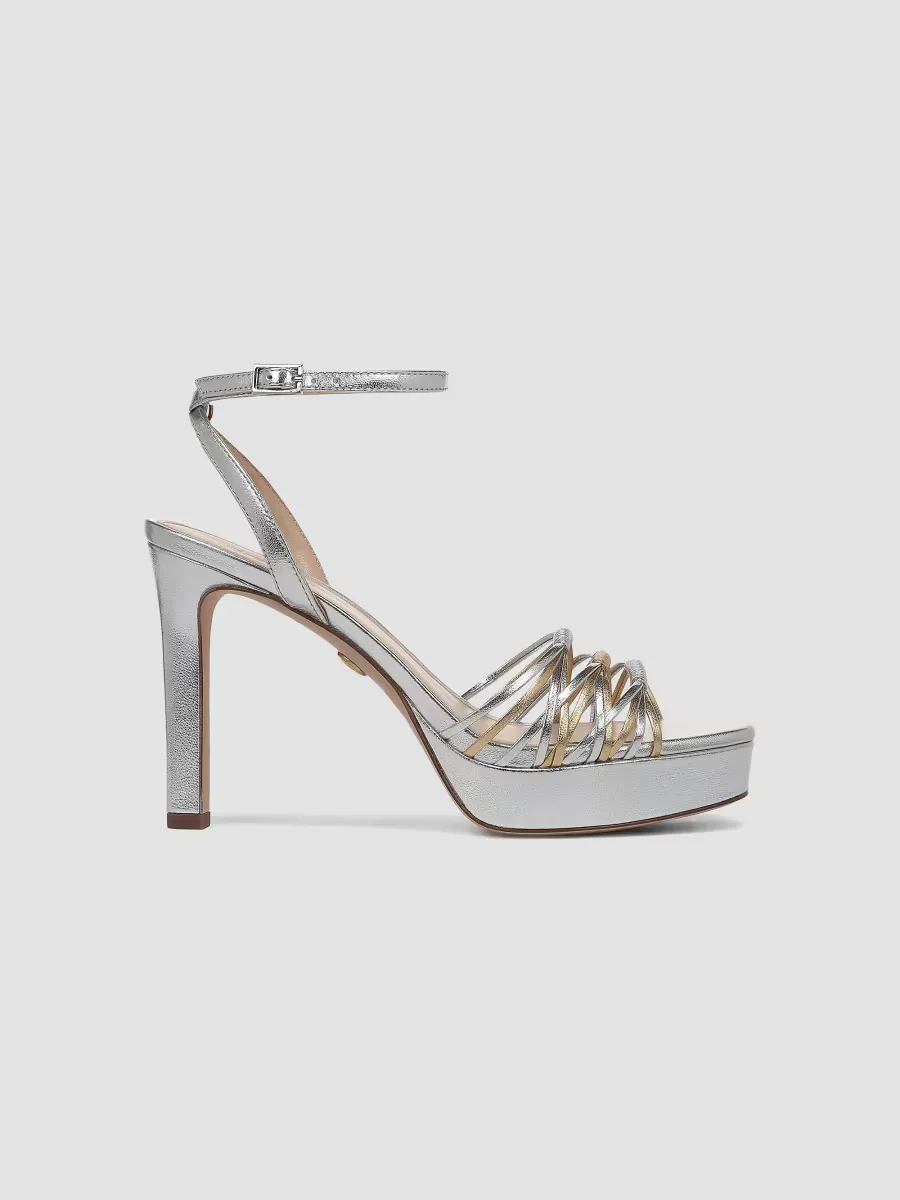 Beverlee Leather 100MM Sandals by Veronica Beard