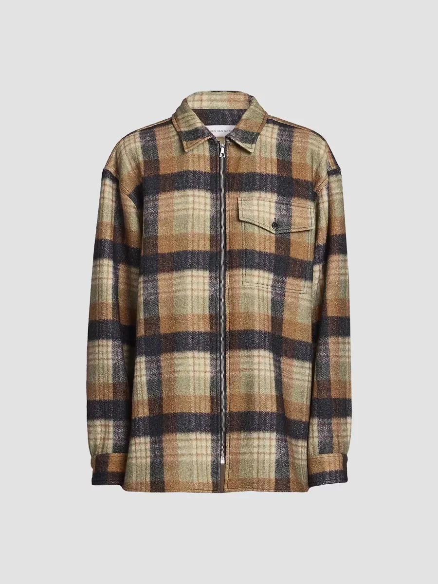 Croomson Plaid Shirt Jacket