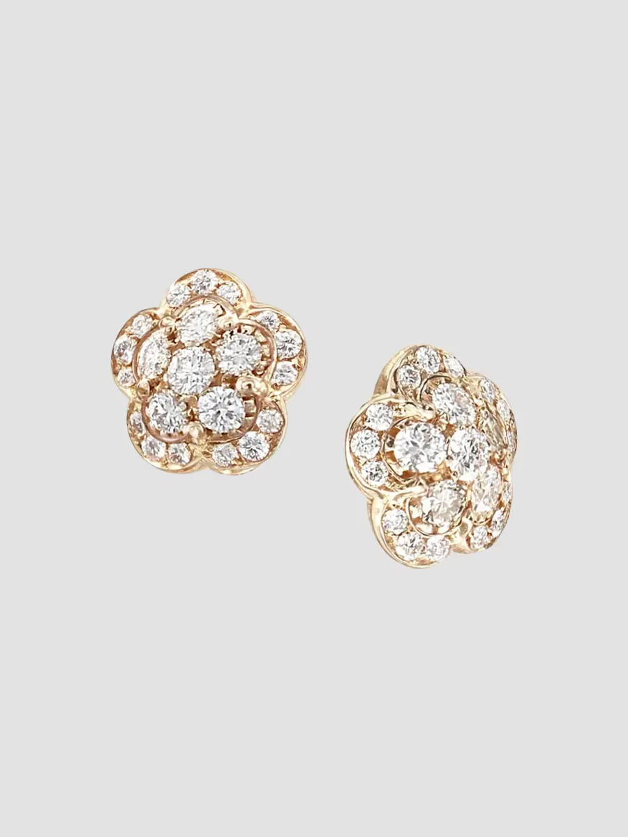 Figlia Dei Fiori 18K Rose Gold & 0.33 TCW Diamond Stud Earrings