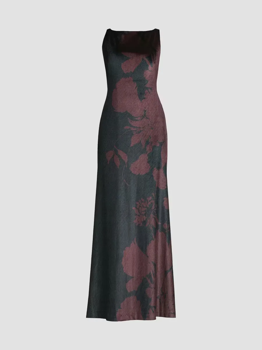 Pippa Floral Velvet Gown