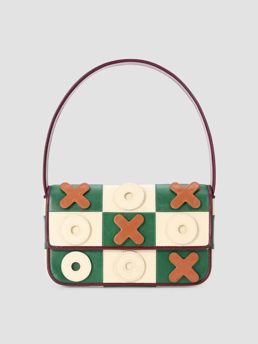 Tommy XO Leather Shoulder Bag - Tic Tac Toe by STAUD