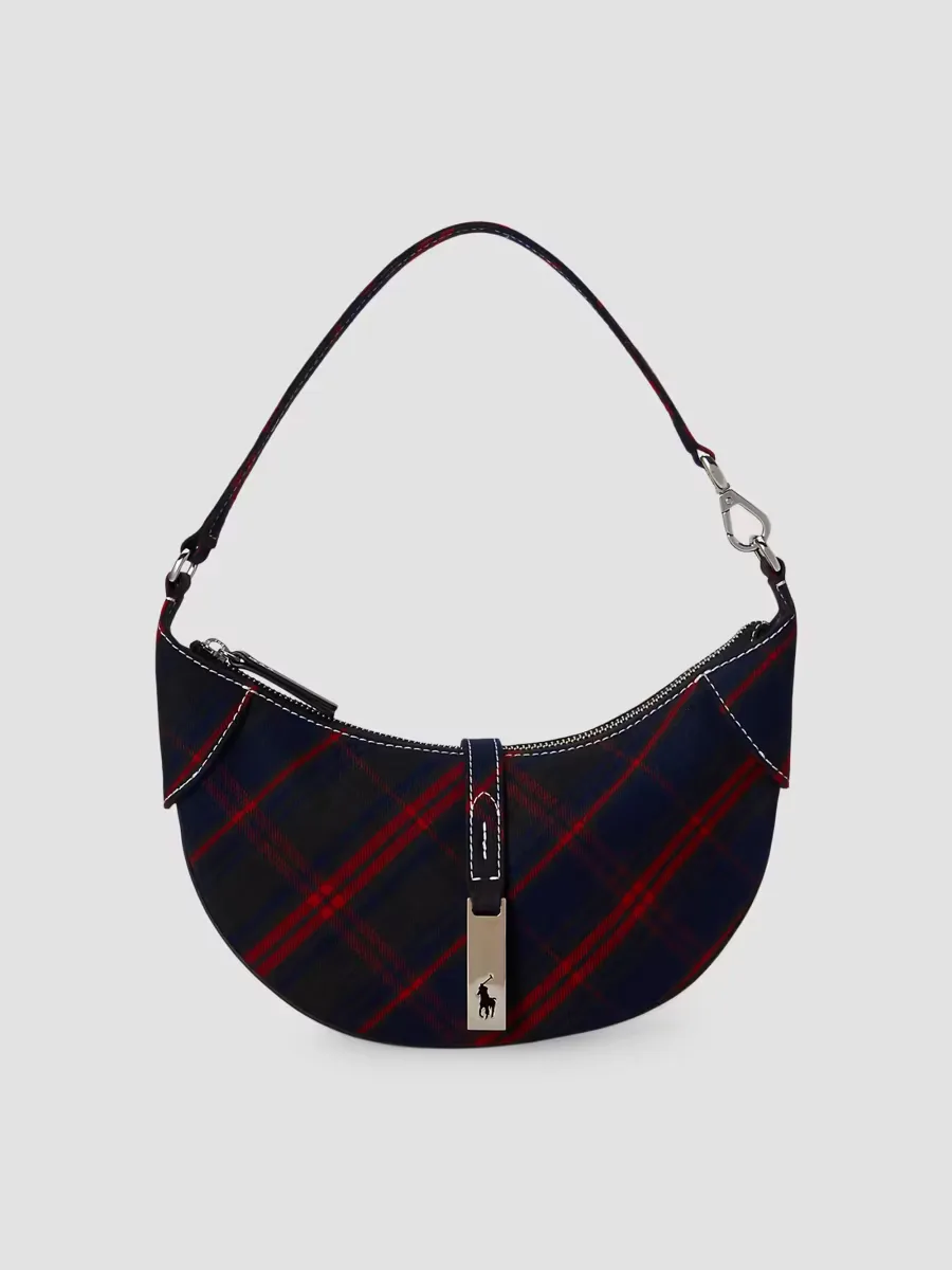 Polo ID Mini Plaid Twill Shoulder Bag by Polo Ralph Lauren