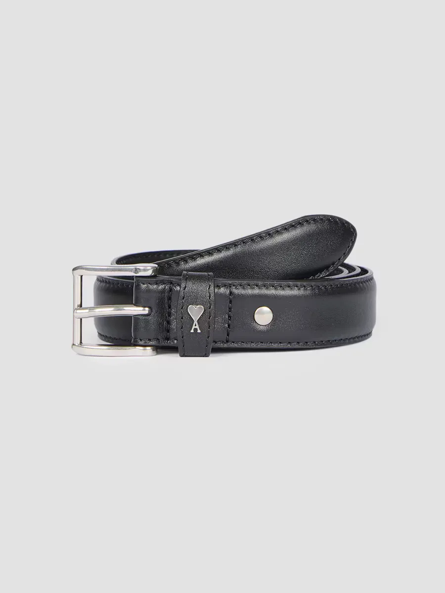 Paris Paris Leather Belt by AMI Paris