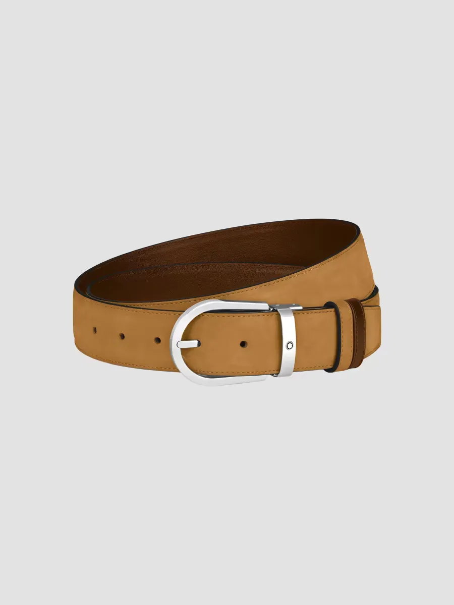 Horseshoe Buckle 35MM Leather Belt by Montblanc