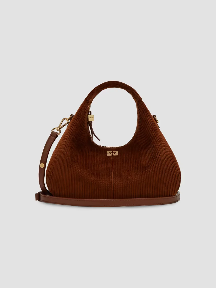 Mini Corduroy Hobo Bag by GANNI
