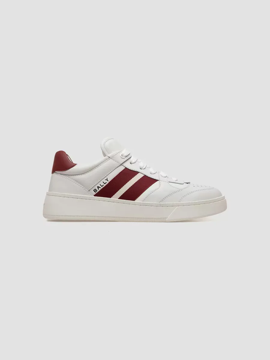 Rebby Striped Leather Low-Top Sneakers by Bally