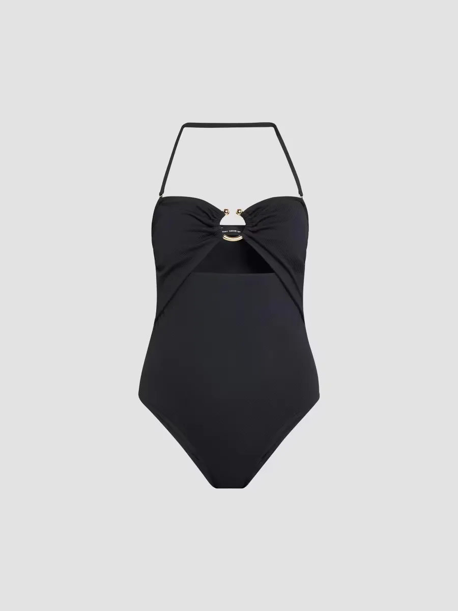 Ring Detail Bandeau One-Piece Swimsuit