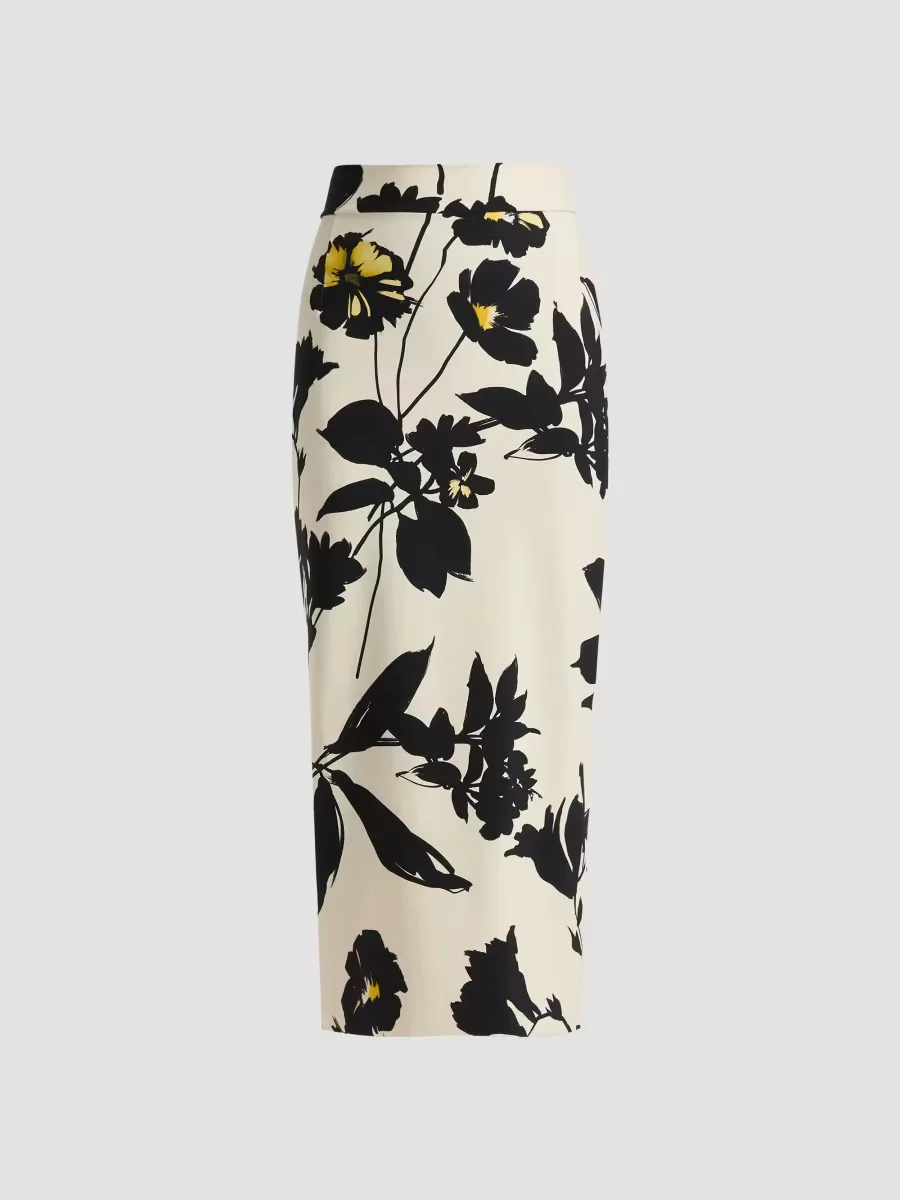 Luminette Floral Jersey Midi-Skirt