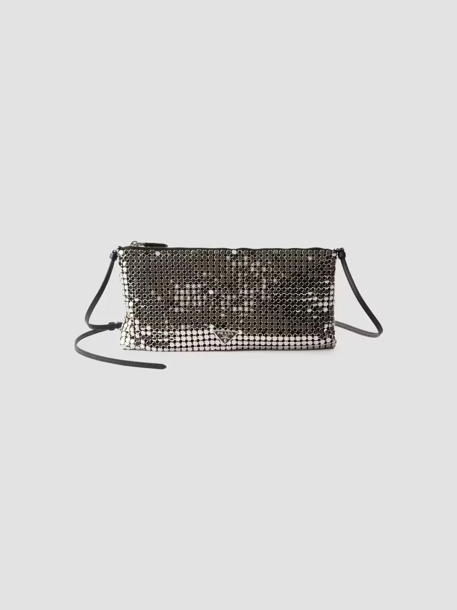 Small Satin and Metal Mesh Shoulder Bag