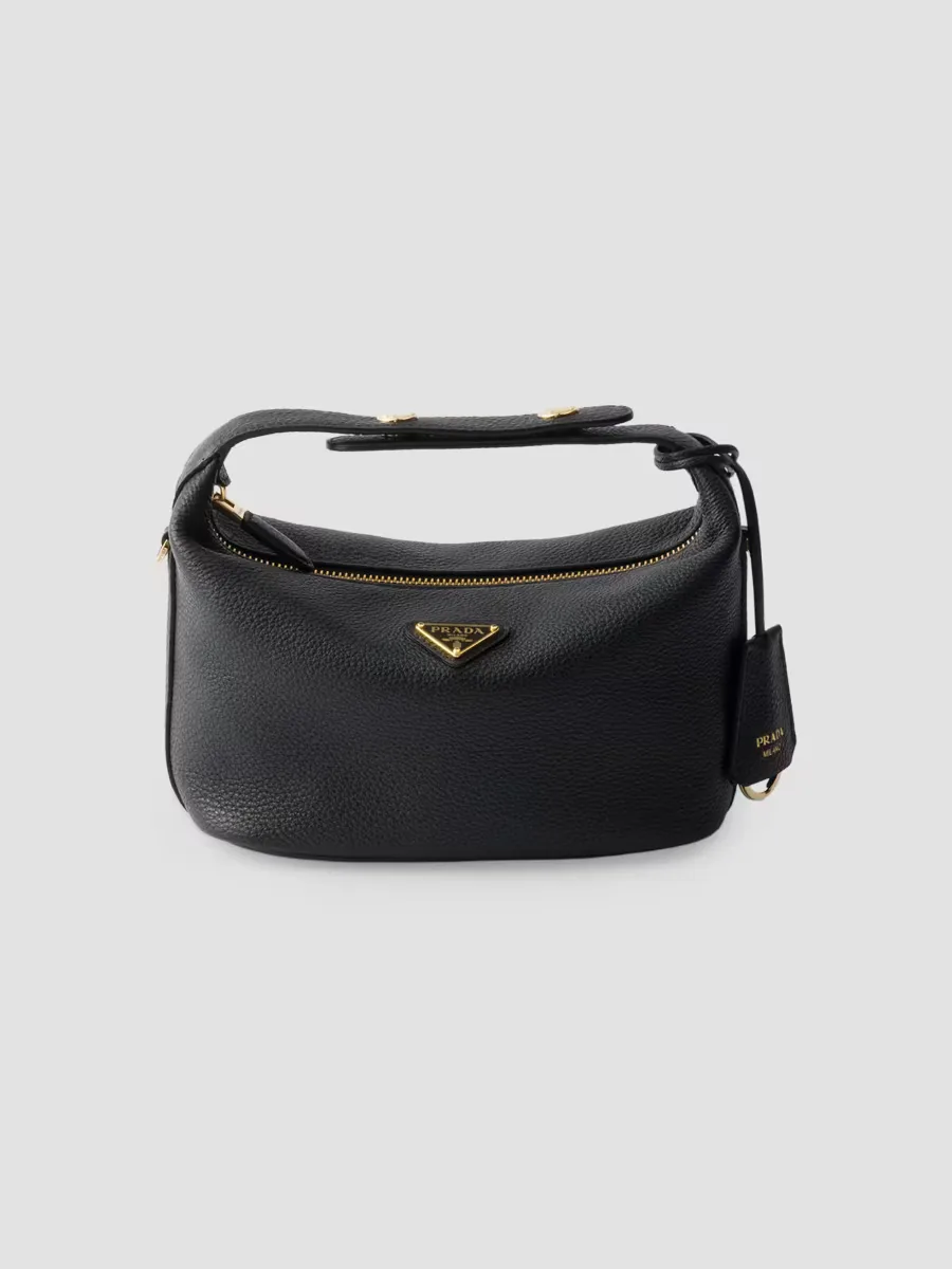 Chrie Leather Mini Top Handle Bag by Prada