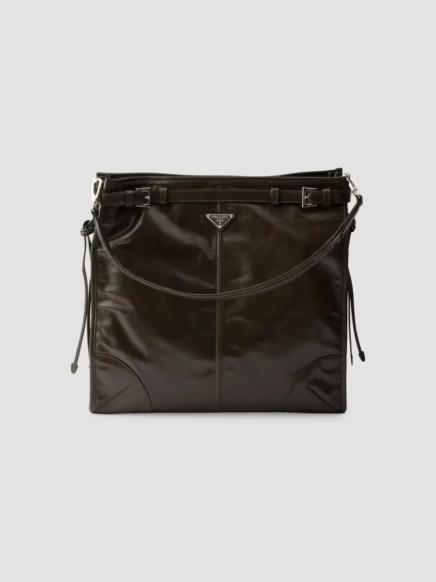 Bonnie Leather Shoulder Bag by Prada